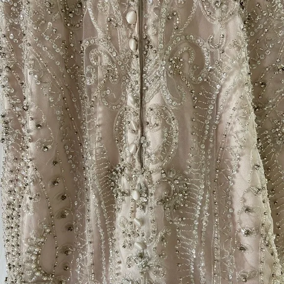 Allure bridal blush champagne wedding gown size 8 - Picture 11 of 14